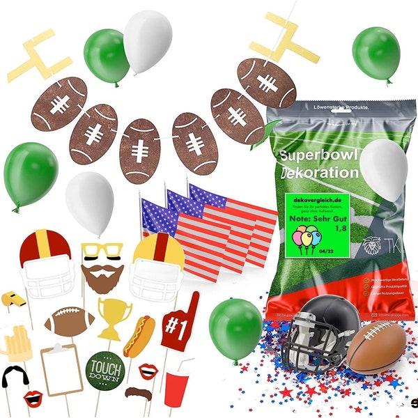 XXL NFL Super Bowl American Football Dekoration Deko Set über 100 Teile