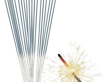 50x sparklers 28 cm - star splashes for parties & fireworks New Year's Eve Cat. F1