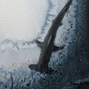 Shark Art Print, Shark Art, Art Print, Hammerhead Shark Art, Shark Painting, Hammerhead Shark, Giclee Print