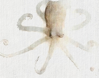Octopus Art Print, Octopus Art, Art Print, Wildlife Animal Art, Christmas Gift, Octopus Painting, Ocean Nursery Art, Octopus Illustration