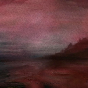 Landscape Art Print, Landscape Art, Art Print, Beach Art, Red, Ocean Painting, Storm Waves, Ocean Illustration, Beach Scene
