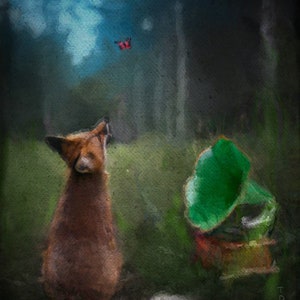 Fox Art Print, Fox Art, Art Print, Wildlife Animal Art, Christmas Gift, Fox Painting, Nursery Art, Fox Illustration