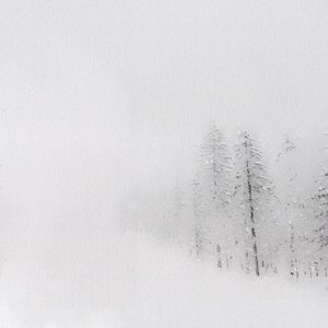 Winter Art Print, Snow Art, Art Print, Nature Art, Gift, Landscape Painting, Forest, Giclee Art Print