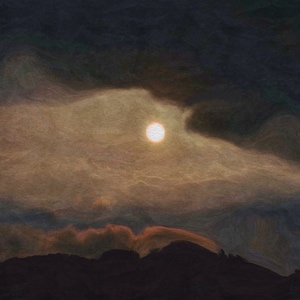 Moonlight Art Print, Moon Art, Art Print, Landscape Art, Moon Painting, Night sky, Moon Illustration, Landscape