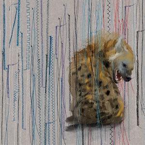 Hyena Art Print, Hyena Art, Art Print, Wildlife Animal Art, Gift, Hyena Painting, Hyena, Hyena Illustration