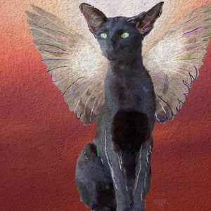 Cat  Art Print, Cat Art, Art Print, Animal Art, Christmas Gift, Cat Painting, Giclee, Cat Illustration