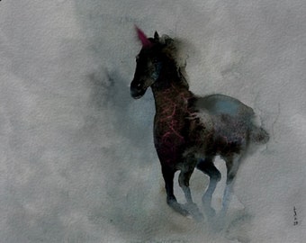 Unicorn Art Print, Unicorn Art, Unicor, Art Print, Unicorn Animal Art, Unicorn Painting, Unicorn Illustration