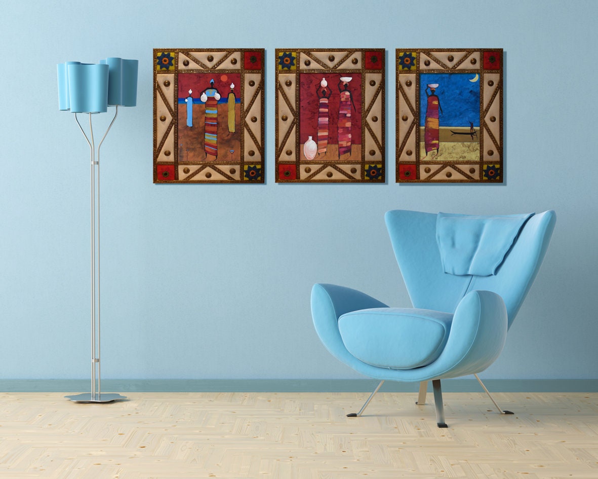 Ethnic art prints ethnic art ethnic artwork ethnic wall Etsy España