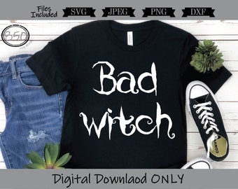 Bad Witch Halloween SVG dxf png jpg