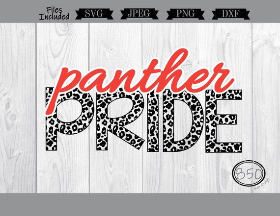Panther Pride Leopard Mascot SVG Digital Cut File PNG