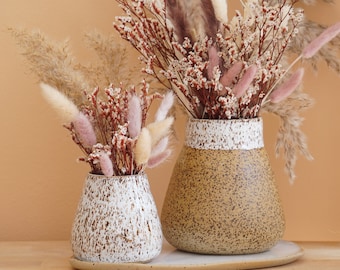 Ceramic vase | Flower Stoneware vase| Handmade ceramic vase | Boho Decor | Gifts For Her