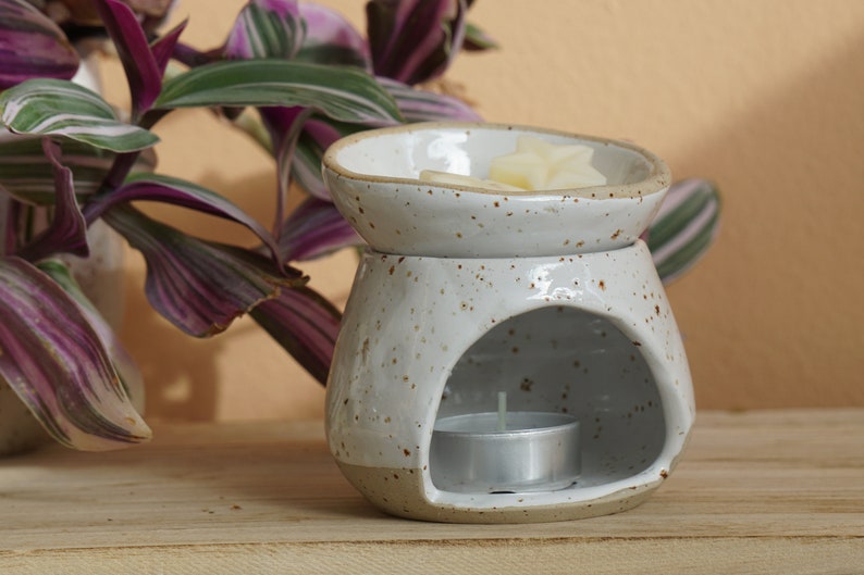 Ceramic oil or wax burner Essential oil burner Home Fragrances Aromatherapy image 6