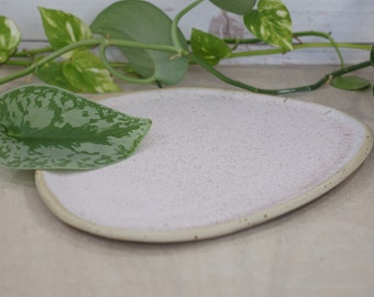 Decor oval plate | Ceramic plate for serving | Egg shape plate