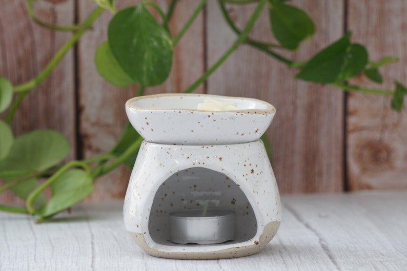 Ceramic oil or wax burner Essential oil burner Home Fragrances Aromatherapy image 7