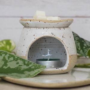Ceramic oil or wax burner Essential oil burner Home Fragrances Aromatherapy image 1