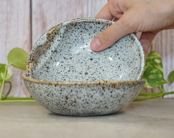 Handmade ceramic soup bowl or pottery fruit bowl