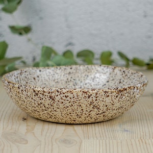 Handmade ceramic soup bowl or pottery fruit bowl
