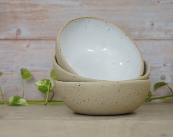 Ceramic serving bowl | Ramen Bowl | Cereal Bowl | Coconut bowl | Soup bowl | White bowl