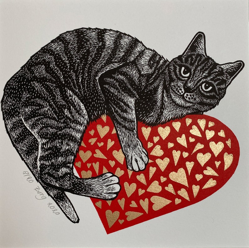 Valentine cat image 1