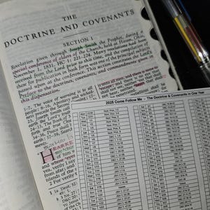 Kom en volg mij 2025 - voor thuis en in de kerk Dagelijks leesschema Schema voor de Leer en Verbonden voor het hele jaar bladwijzerversie