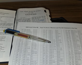 2026 Old Testament + Book of Mormon Come Follow Me - For Home and Church Daily Reading Chart Schedule - Large Print Option