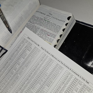 2025 Vem, Segue-Me - Cronograma de Leitura Diária para Doutrina e Convênios + Livro de Mórmon para o Ano Inteiro - Versão em Letras Grandes