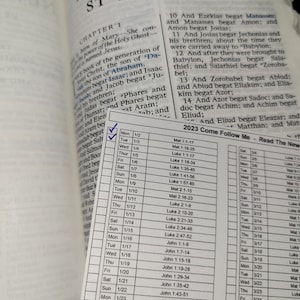 2023 Come Follow Me Read the New Testament in One Year Daily Reading Chart Schedule