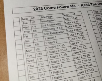 Read the Book of Mormon and the New Testament in One Year 2023 Come Follow Me