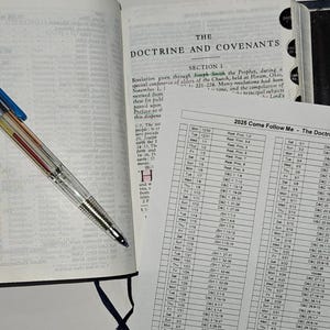 2025 Doctrine & Covenants Come Follow Me - For Home and Church - Reading Chart - Large Text Option