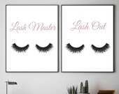 Items Similar To Lash Master Lash Out Beauty Print Lash Studio
