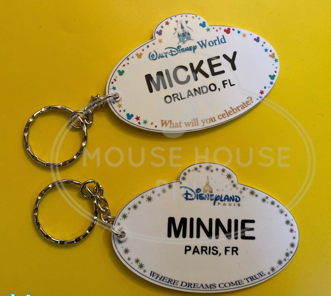Walt Disney World Castmember Style Badge Cast Member Keyring Etsy