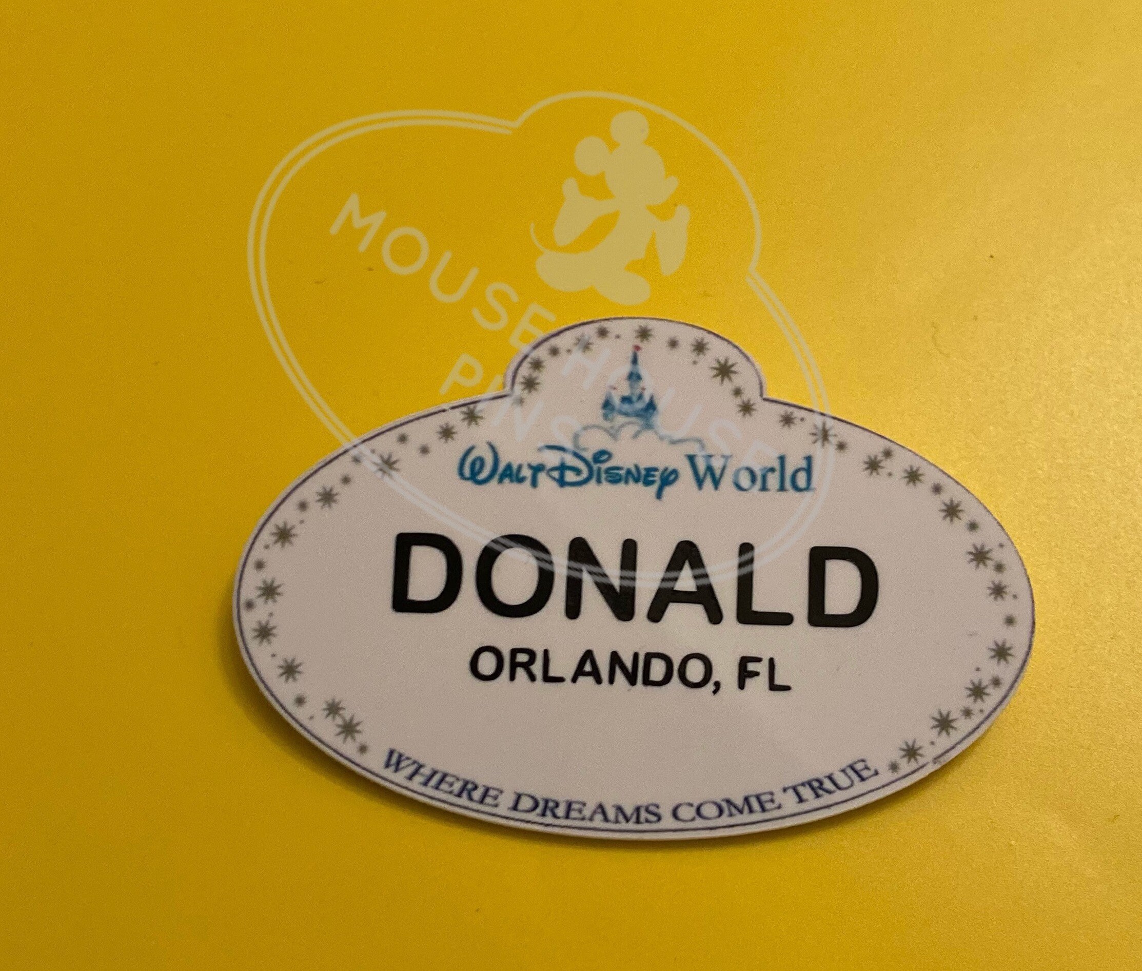 Personalised Walt Disney world Castmember style badge cast | Etsy