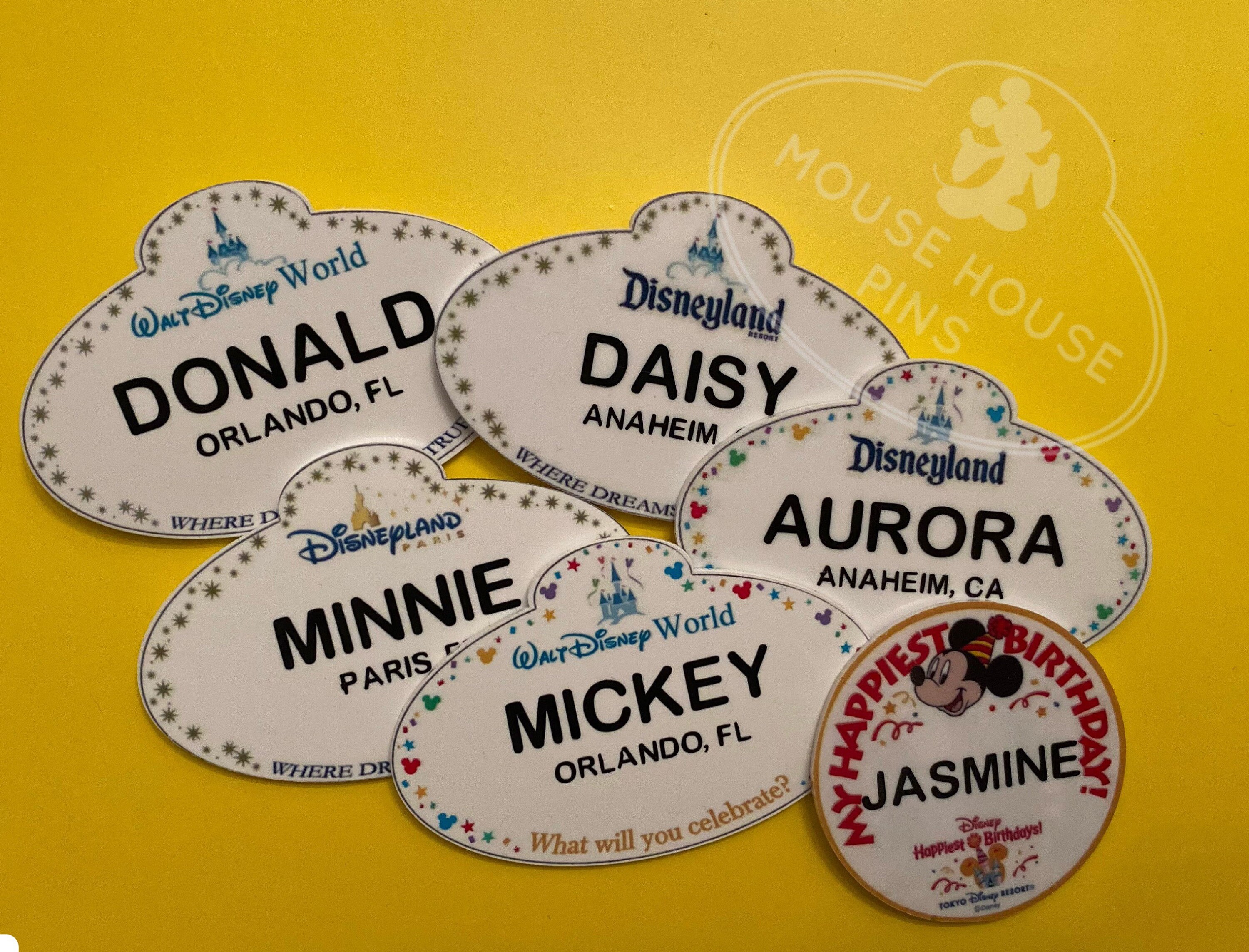 Personalised Walt Disney world Castmember style badge cast Etsy