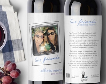 Personalized Best Friend Wine Label with Story | by Cork Tales