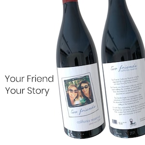 Bestie Wine Label with Personalized Story - Best Friend Wine Label - Bridesmaid Wine Label - Personalized Gift for Her  - by Cork Tales