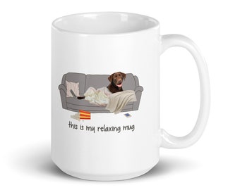 Custom Pet Mug | This Is My Relaxing Mug | Personalized Photo Pet Mug  | Gifts for Dog & Cat Lovers | Dog Mom Gift