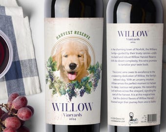 Custom Pet Wine Label with Custom Story - Dog Mom Gift by Cork Tales