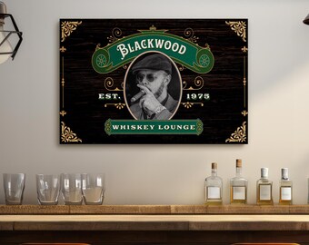 Personalized Whiskey Bar Canvas Print: Custom Distillery Sign