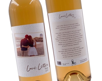 Custom Wine Label  & Story - Valentine Wine for Couples -  Wine Gift - Couples, Engagement, Wedding, Anniversary - by Cork Tales