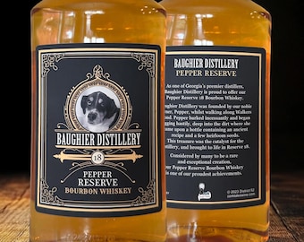 Personalized Whiskey Bottle Label with Dog Photo and Story | Dog Dad Gift