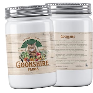 Customizable Cat Dog Treat Jar Label with Personalized Story | Dog Treat Canister| Personalized Jar