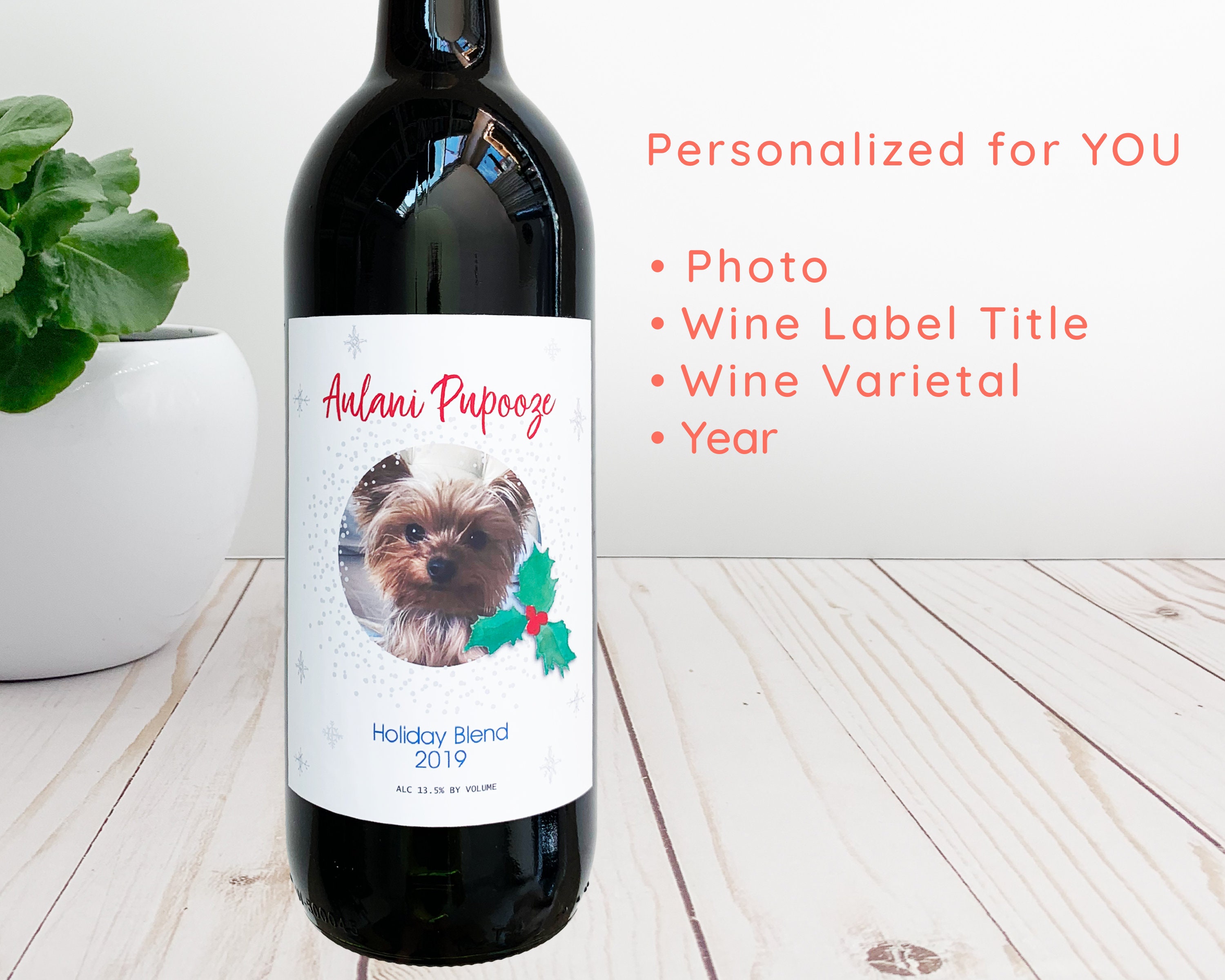 Custom Pet Wine Label with Story or Custom Pet Stainless Steel Etsy