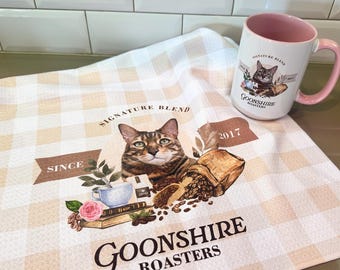 Custom Pet Coffee Roaster Mug & Towel Set