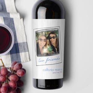 Personalized Bestie Wine Label | Best Friend Gift | Bridesmaid Proposal Label with Story