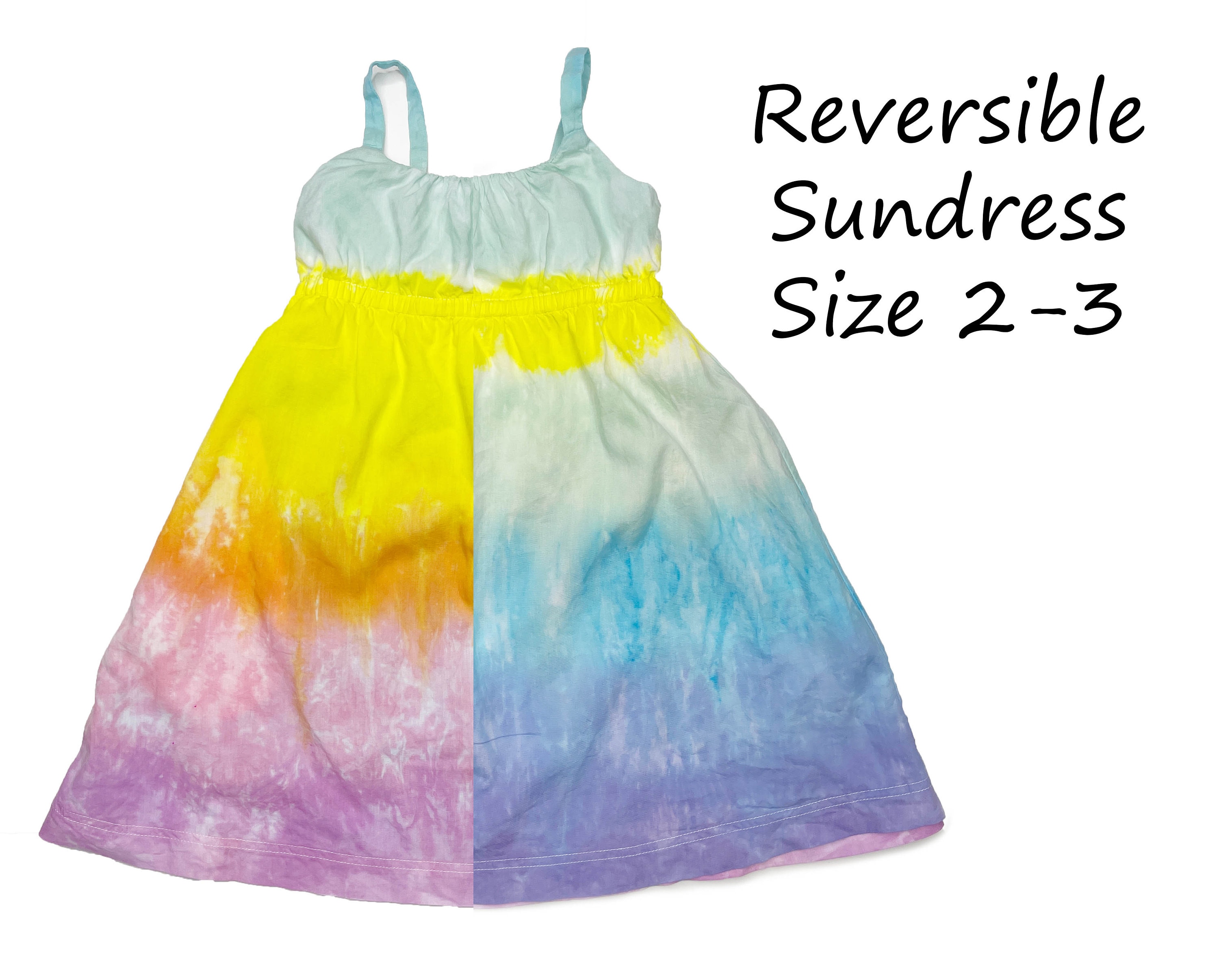 Kids Reversible Pastel Rainbow Sundress Size 2-3 | Etsy