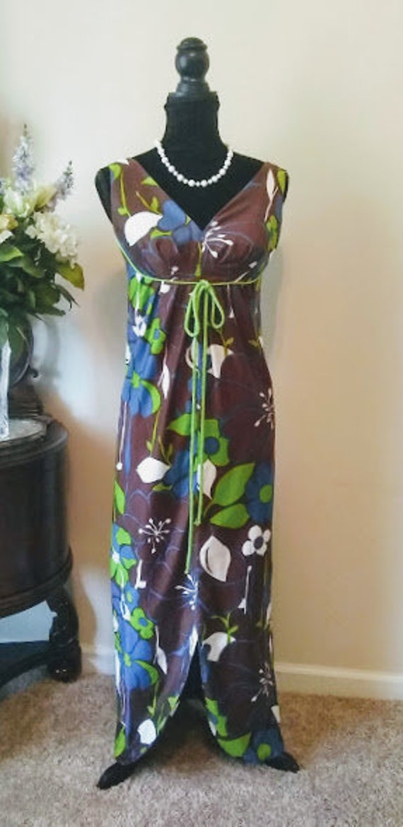Vintage Dress | 1960s Hawaiian | Lauhala | Cotton