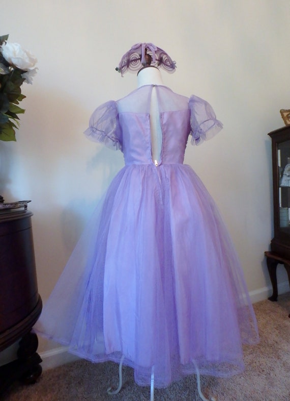 Vintage Formal Dress | 1950s | Tulle | Purple | F… - image 2