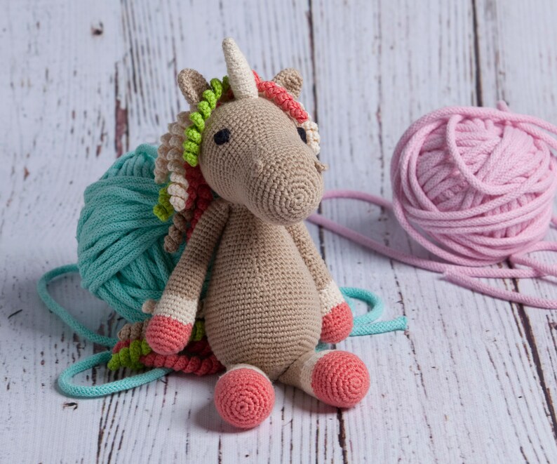 Crochet unicorn, handmade amigurumi toy, handmade unicorn, new baby shower gift, soft toy, baby gift, kids gift image 2