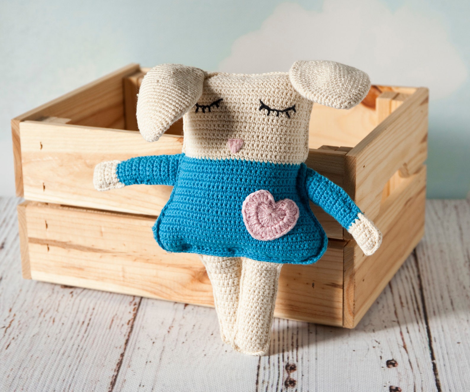 Rabbit, Rag Doll, Crochet Toy Amigurumi for Children, Filled With Non ...