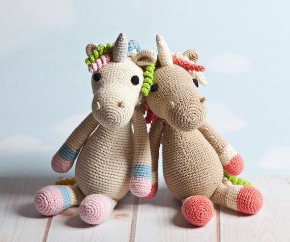 Crochet Amigurumi Pink Unicorn Girl Birthday Unicorn Gift Handmade Fairy Tale Unicorn